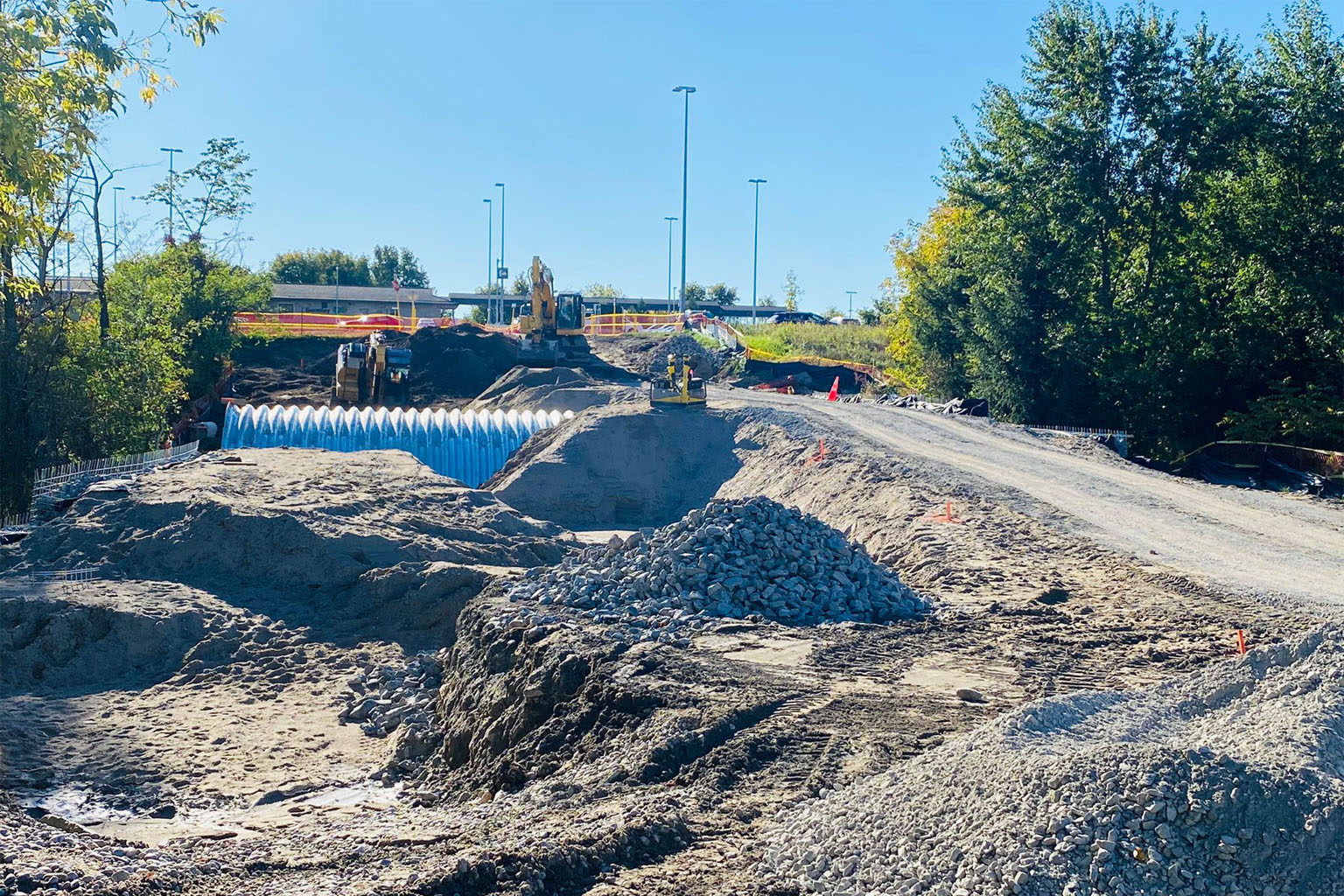 Culvert installation project at Summit Church completed by Ontario civil infrastructure contractor